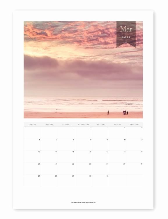 free indesign photography calendar