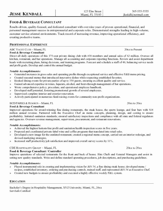 Line Cook Resume Examples