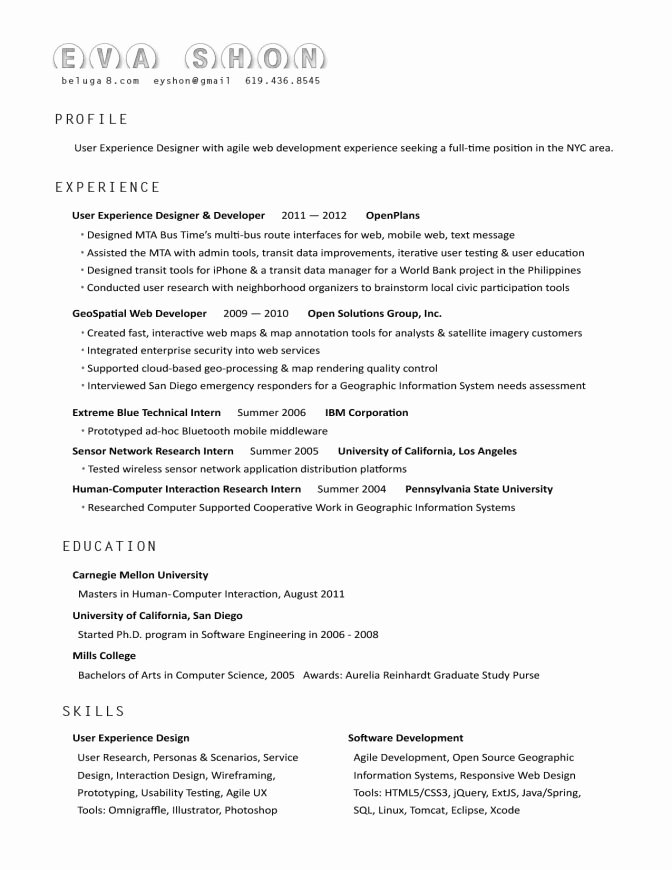 Line Professional Resume Builder