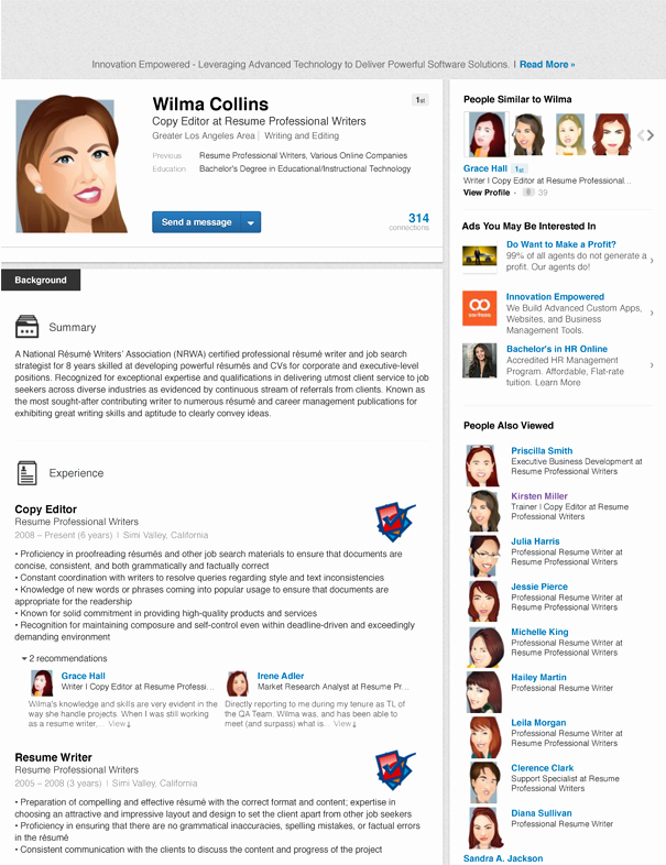 Linkedin Profile Writing Service Resume Professional Writers