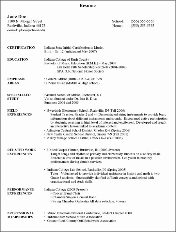 Listing Education Resume Best Resume Collection