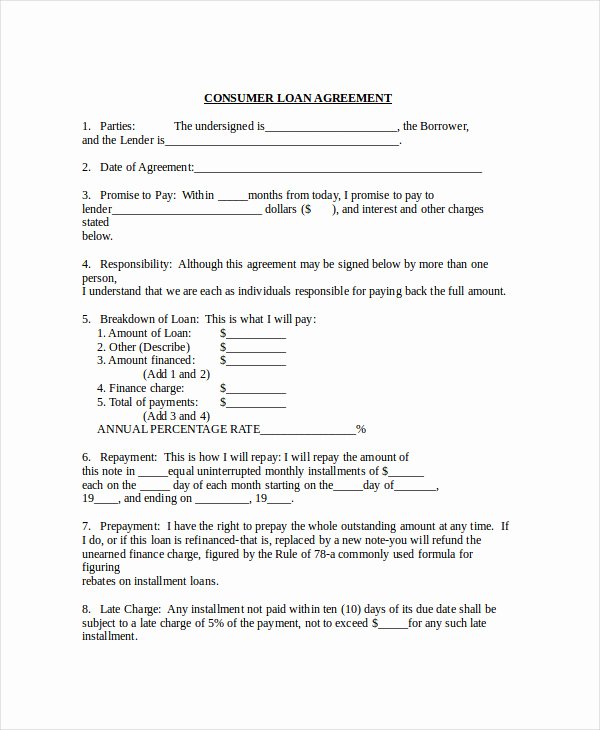 Loan Agreement Template 17 Free Word Pdf Document