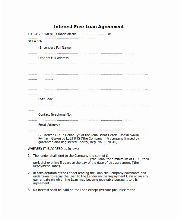 Loan Agreement Template 17 Free Word Pdf Document