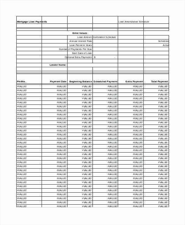 Loan Amortization Schedule Template Spreadsheet Xls Excel