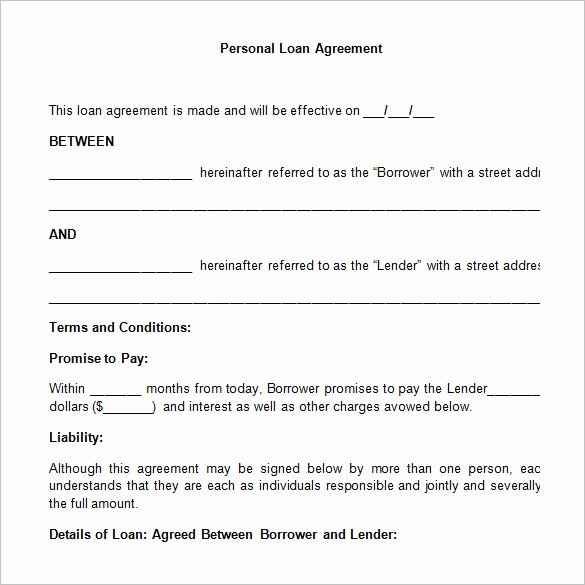 Loan Contract Template – 20 Examples In Word Pdf
