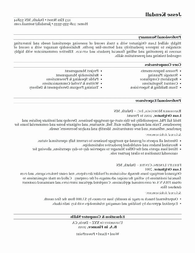 Loan Ficer Resume Example Awesome Examples with Simple