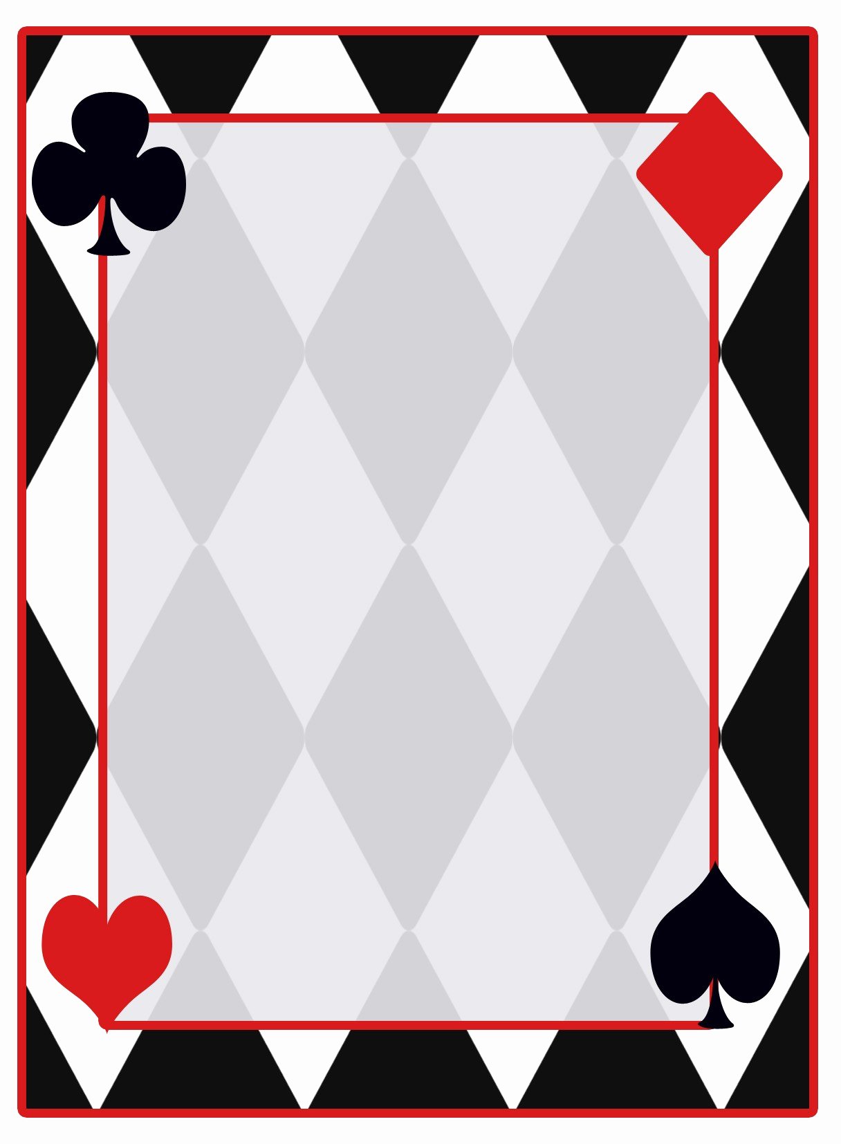 Lovely Printable Playing Cards A4