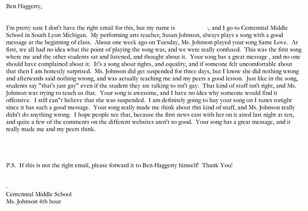 Macklemore Gets Appreciative Letter From Michigan Student