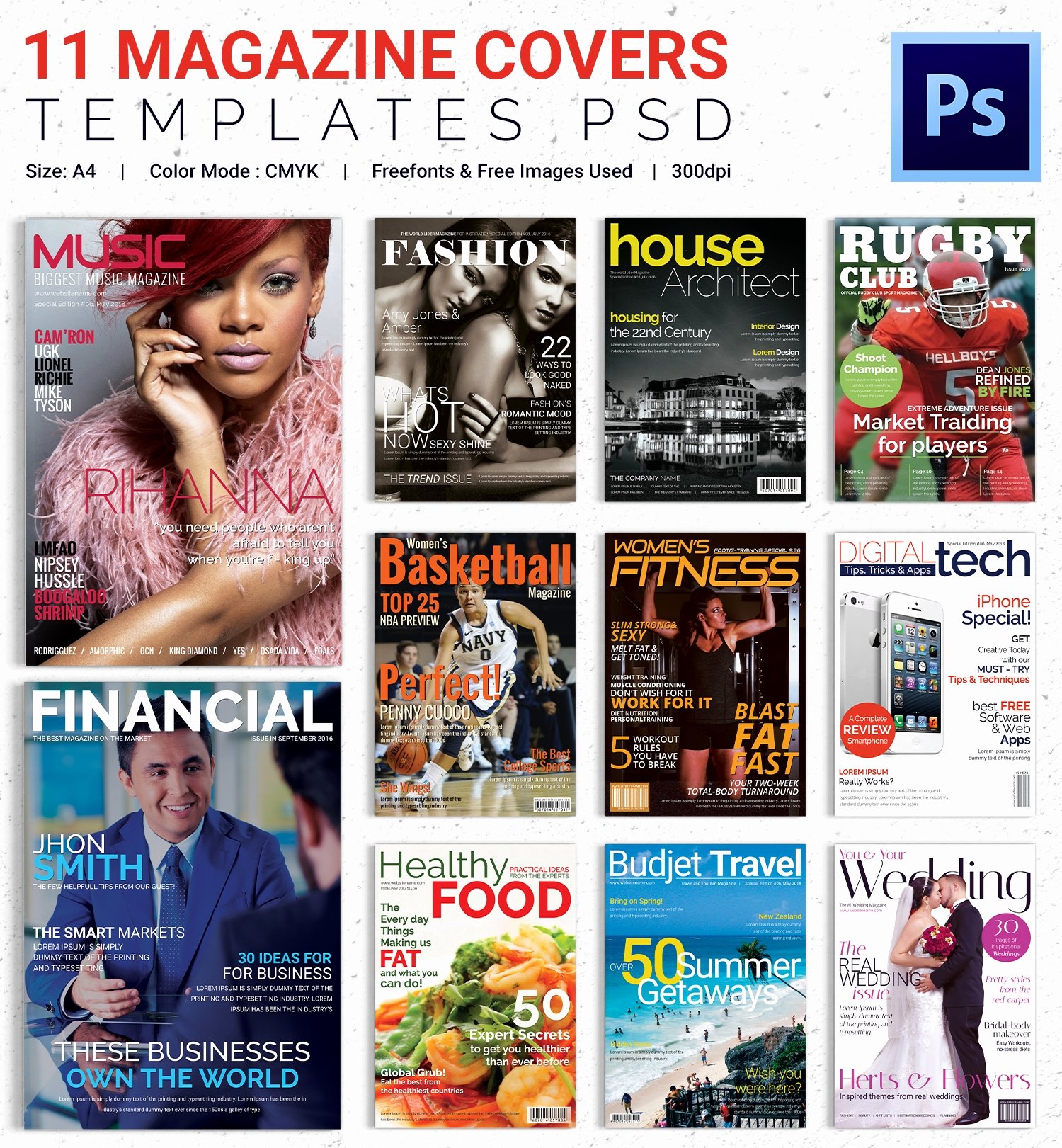 Magazine Cover Psd Template – 31 Free Psd Ai Vector Eps