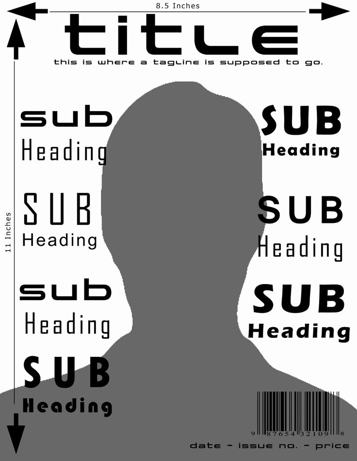 Magazine Cover Template and Dimensions