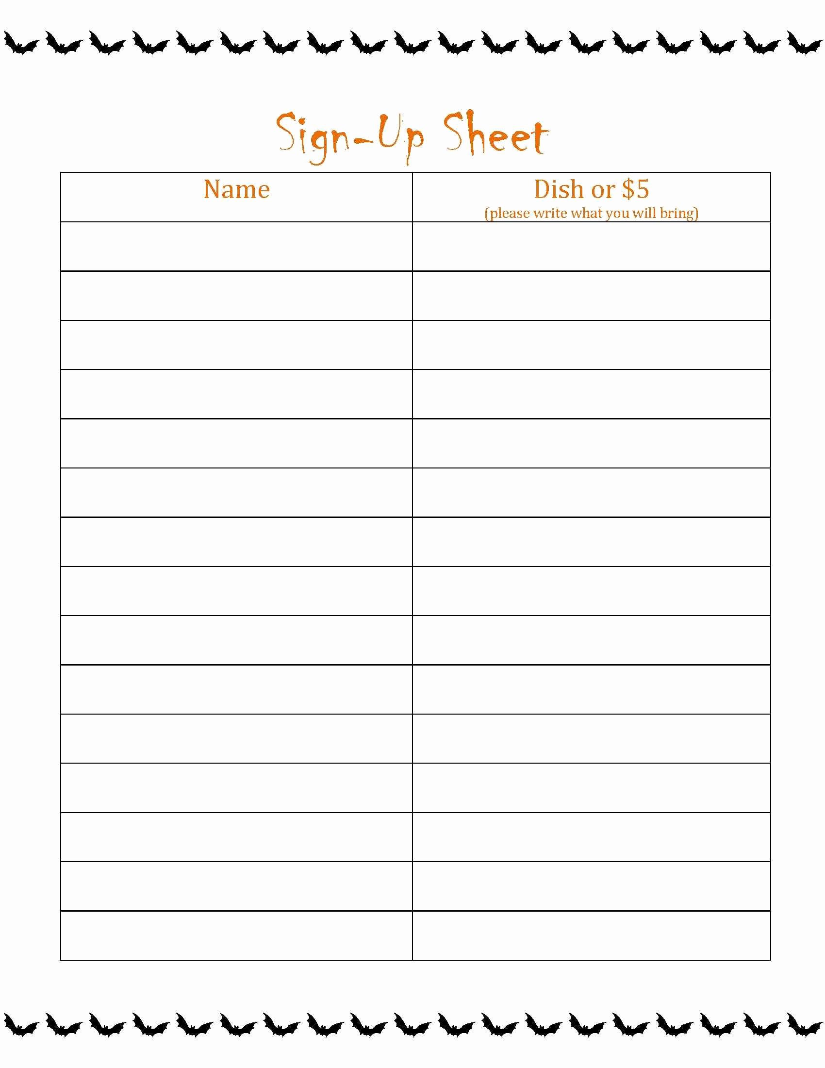 Make A Signup Sheet Portablegasgrillweber