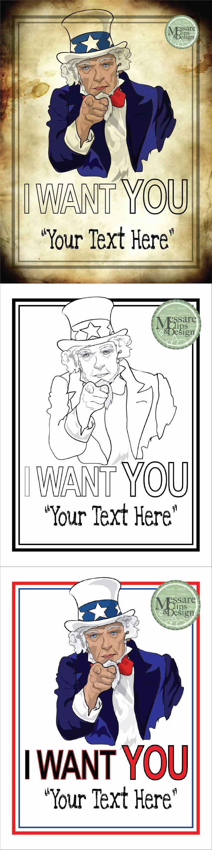 Make Your Own Uncle Sam Poster Uncle Sam &quot;i Want You
