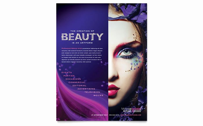Makeup Artist Flyer Template Design