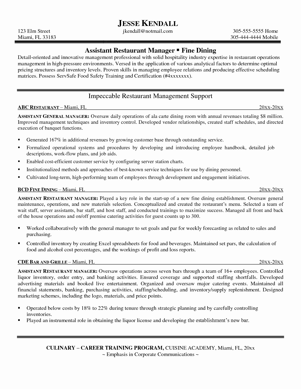 Manager Resume Bullet Points Sidemcicek