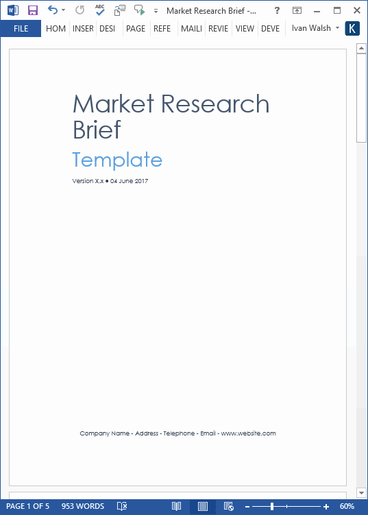 Market Research Templates 10 Word 2 Excel