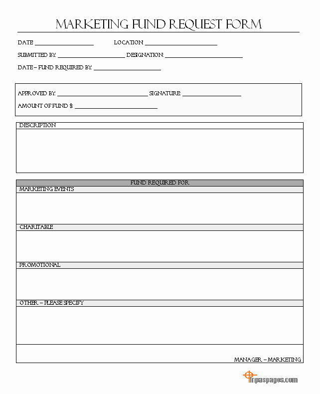 Marketing Fund Request form