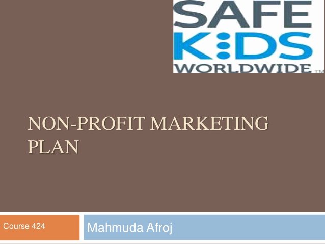 Marketing Plan for Non Profit organization