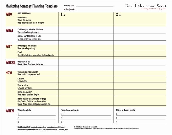 Marketing Strategy Templates – 19 Sample Example format