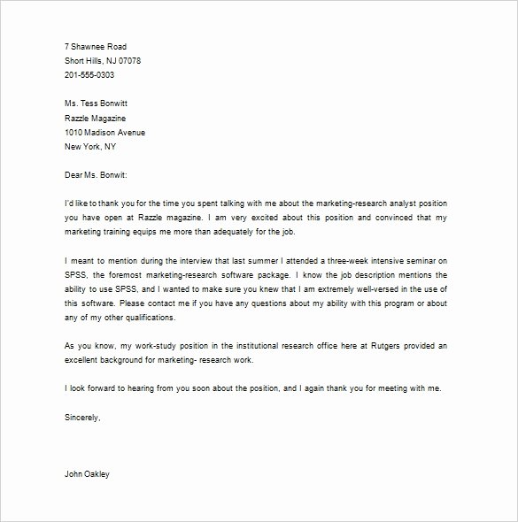 Marketing Thank You Letter – 8 Free Word Excel Pdf