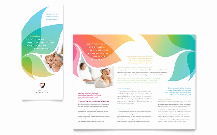 Marriage Counseling Tri Fold Brochure Template Design