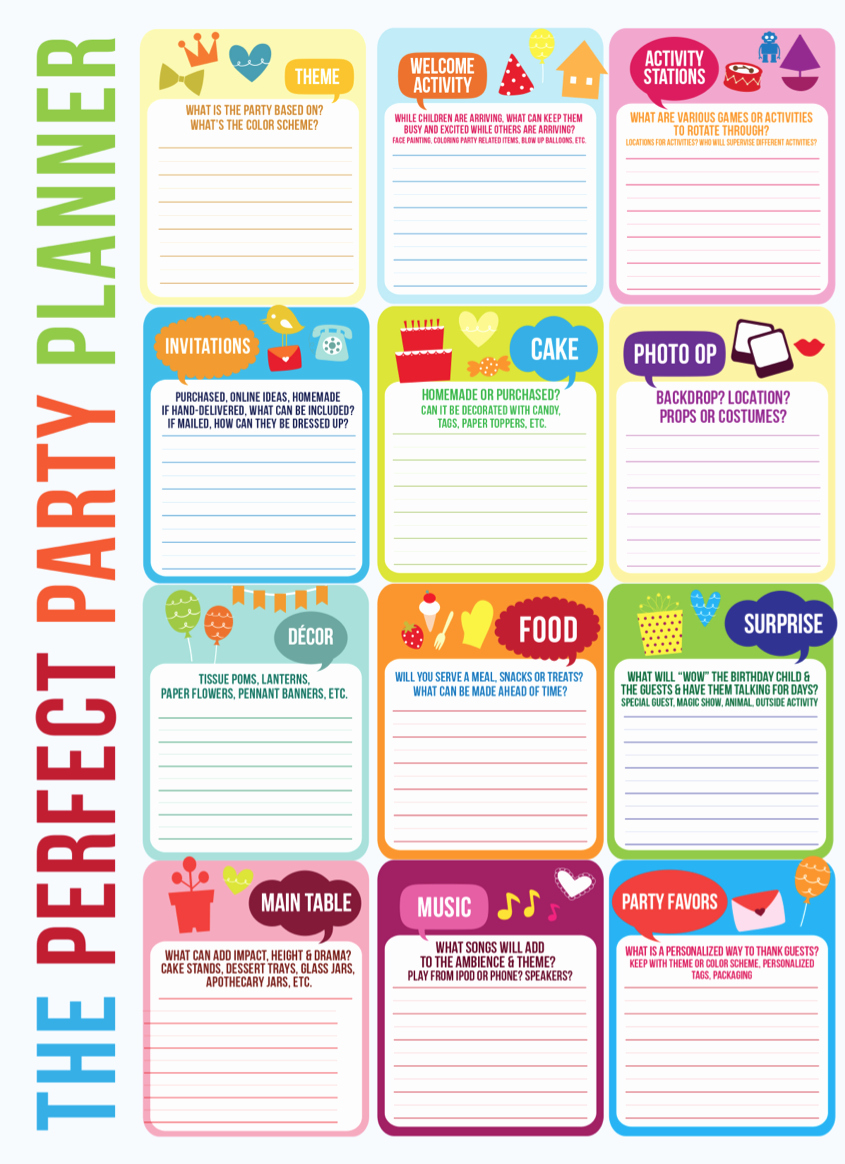Master Party Planning Template Karaspartyideas Party