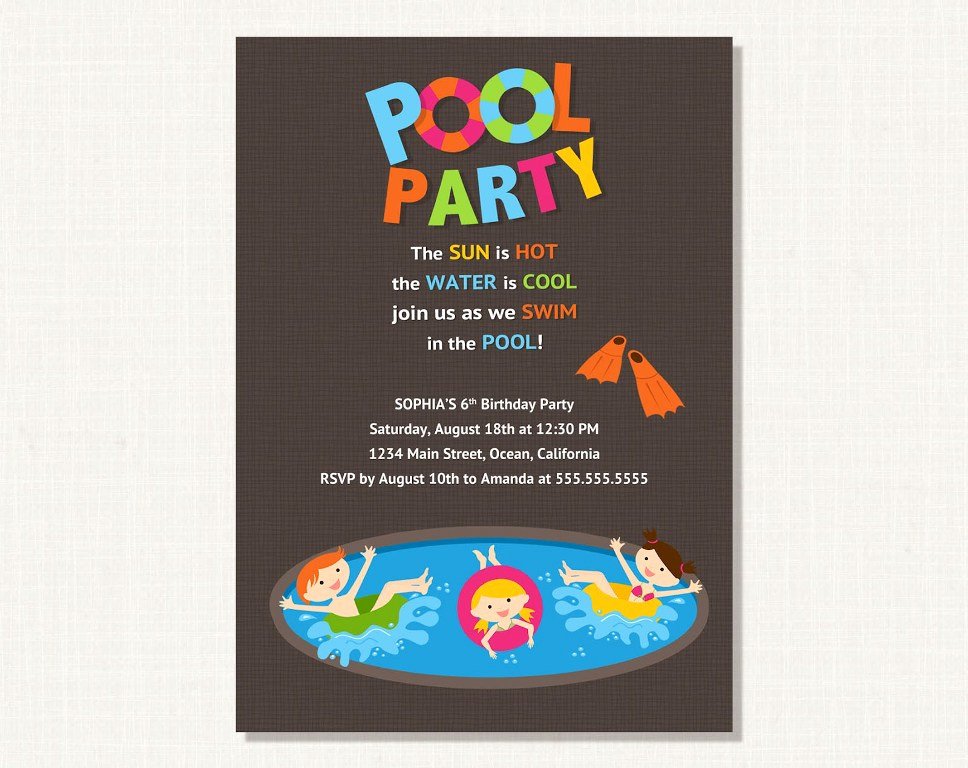 Masterly Tips to Write attractive Pool Party Invitations