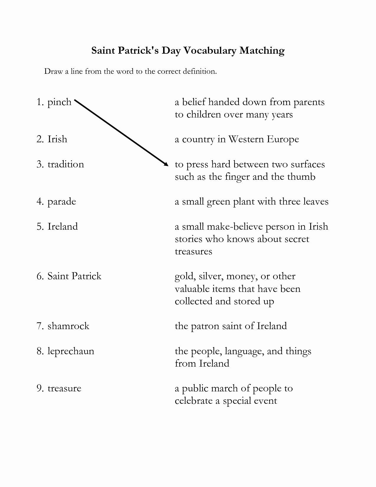 Matching Type Test Sample