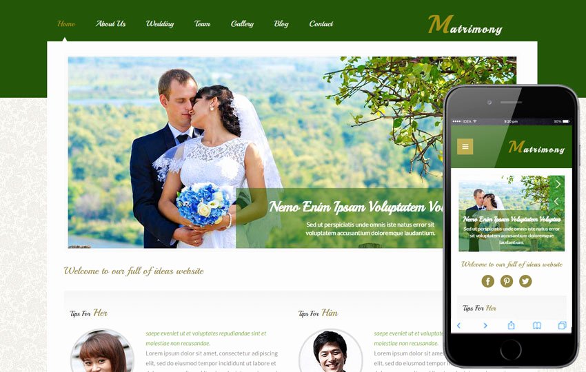 Matrimony A Wedding Planner Flat Bootstrap Responsive Web