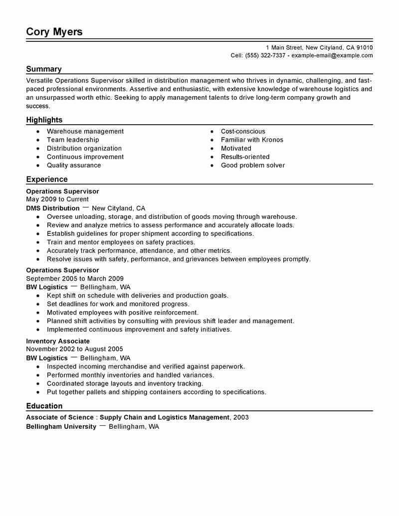 Mcdonalds Shift Manager Duties Resume – Perfect Resume format