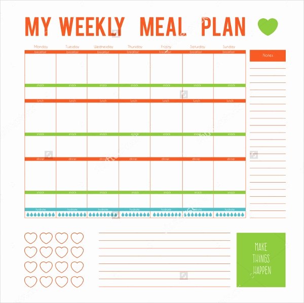 Meal Plan Template 21 Free Word Pdf Psd Vector