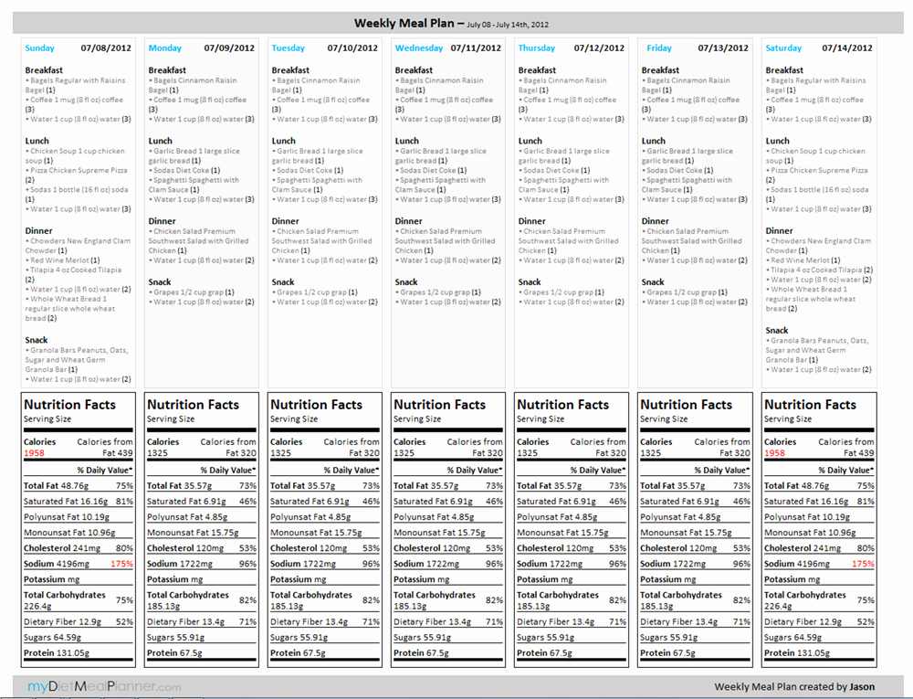 Meal Planner Template Free Daily and Weekly Meal Planner