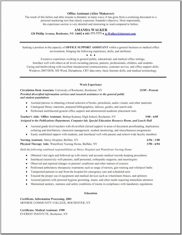 Medical assistant Resume Example