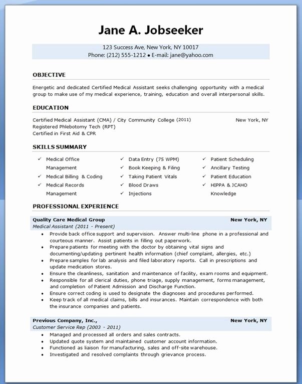 Medical assistant Resume I Like This