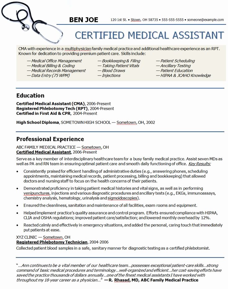 Medical assistant Resume Objectives
