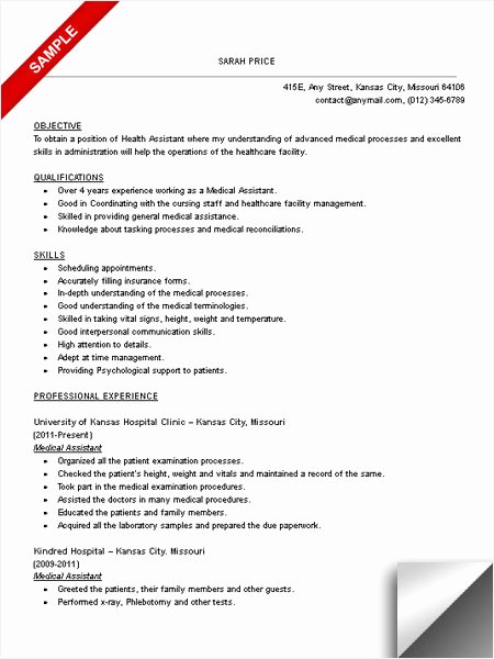 medical assistant resume sample