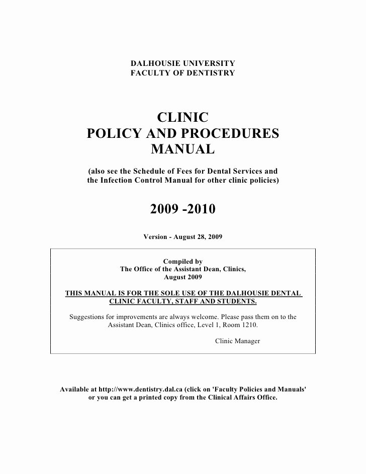 medical office policy and procedure manual template