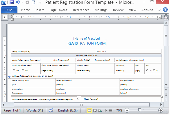 Medical form Templates Microsoft Word – Templates Free