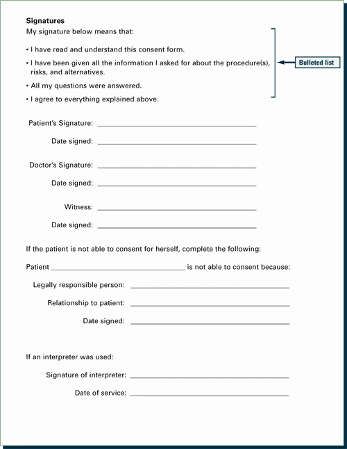 Medical Informed Consent form Template – Medical form