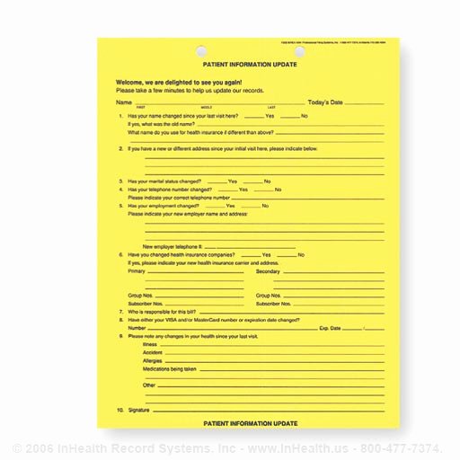 Medical Patient Registration form Template