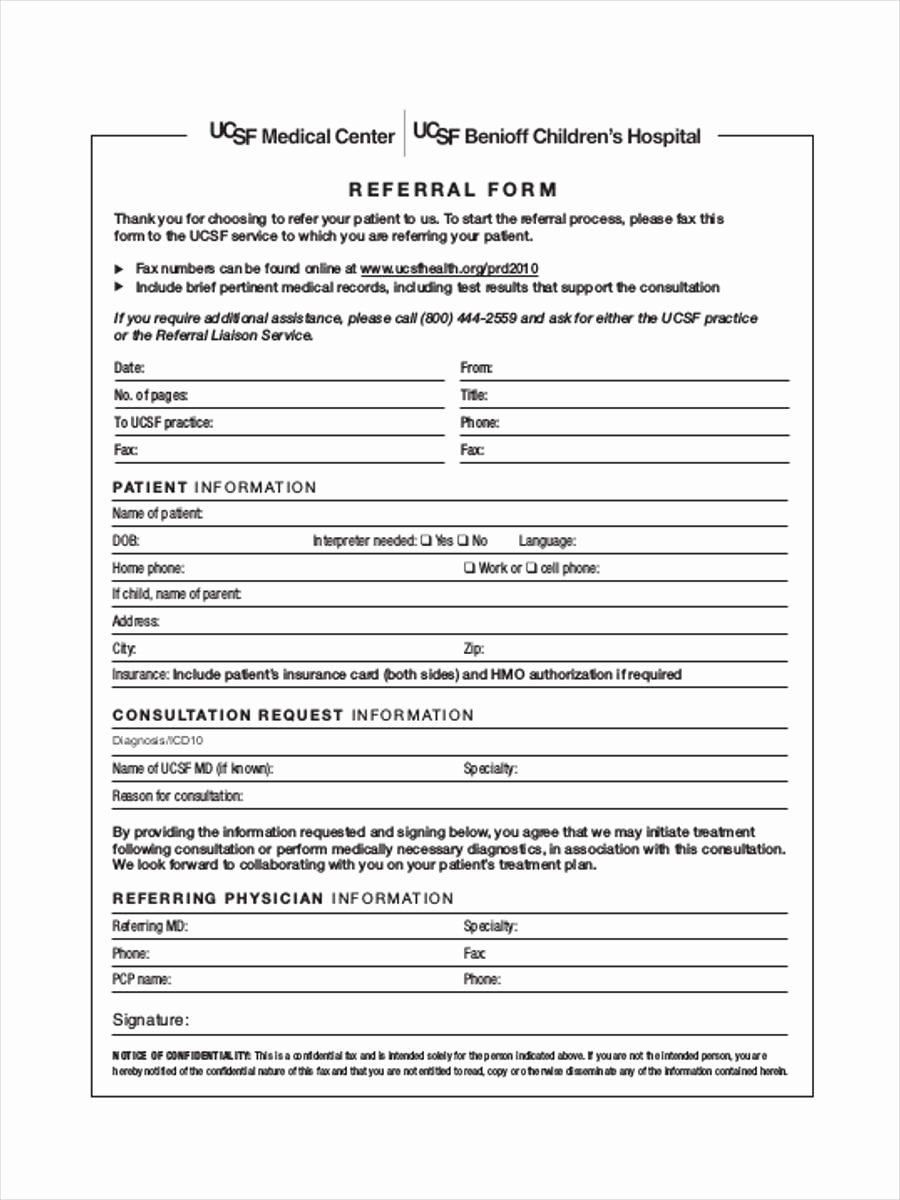 Medical Referral form 8 Free Documents In Word Pdf