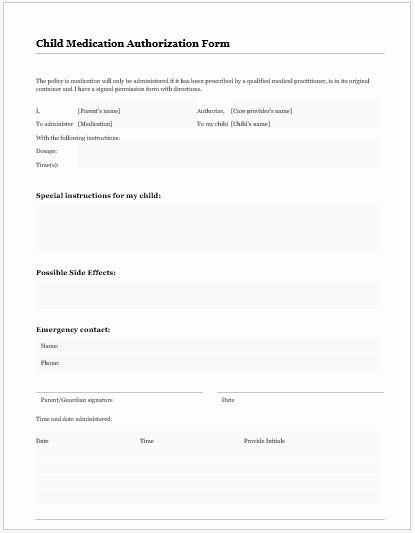 Medical Release &amp; Authorization forms for Ms Word