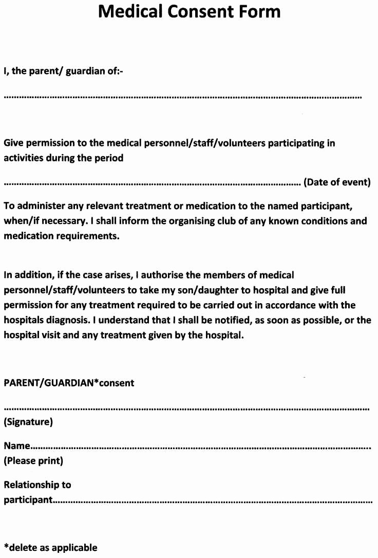 Medical Release form Template – Medical form Templates