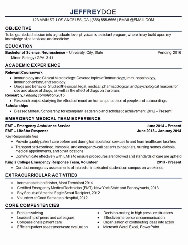 Medical Resume Objective Best Resume Gallery