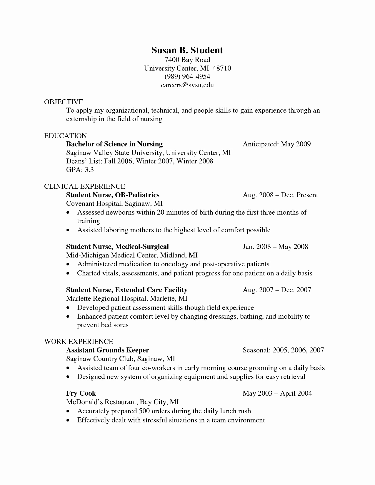 Medical Student Resume for Clinical Rotations Sidemcicek