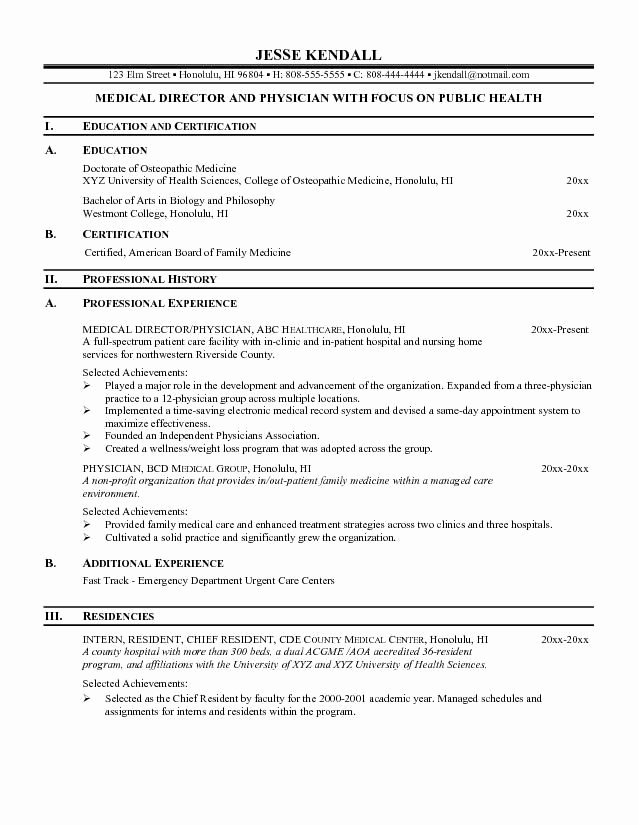 Medical Student Resume Sample Best Resume Collection