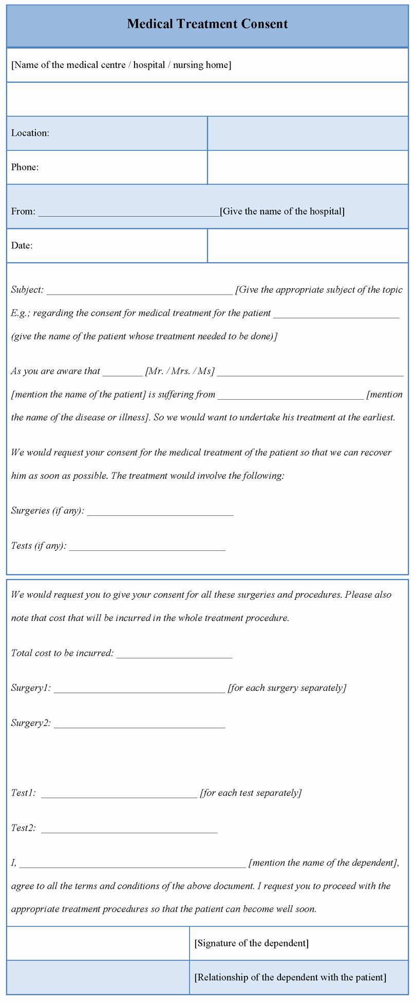 Medical Treatment Consent form Driverlayer Search Engine