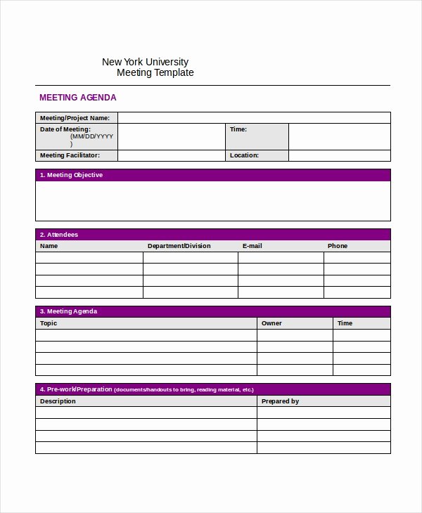 Meeting Minutes Template 10 Free Word Pdf Document