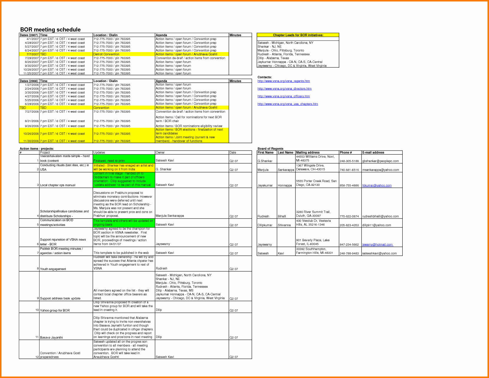 meeting minutes template excel