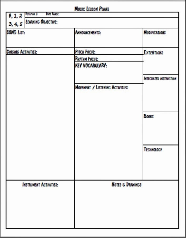 Melodysoup Blog New and Improved Free Lesson Plan Printable