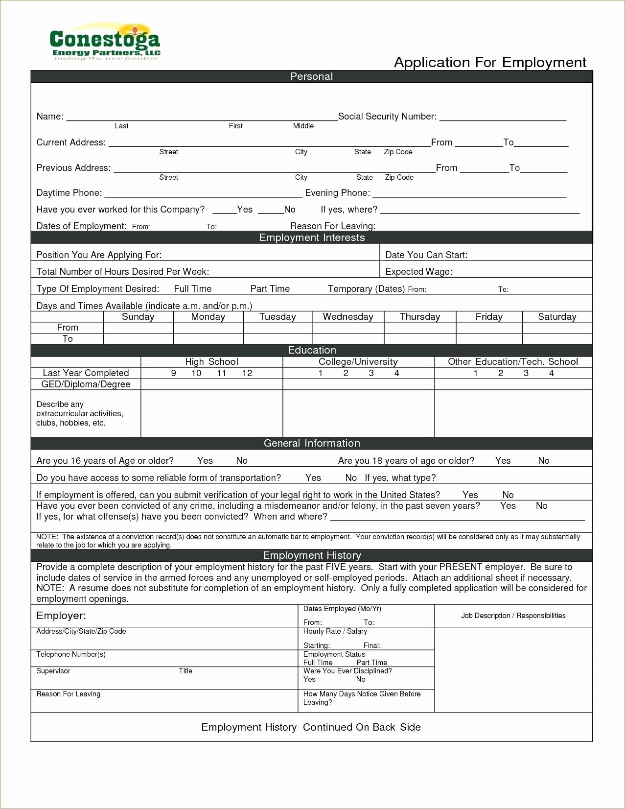 Membership Application form Template Word